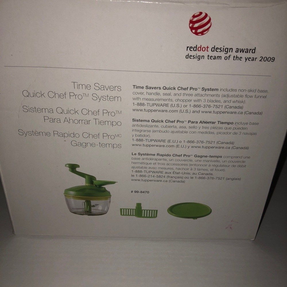 NWOT Tupperware Quick Chef Pro